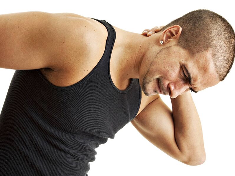 Il dolore alla colonna cervicale è il sintomo principale dell'osteocondrosi